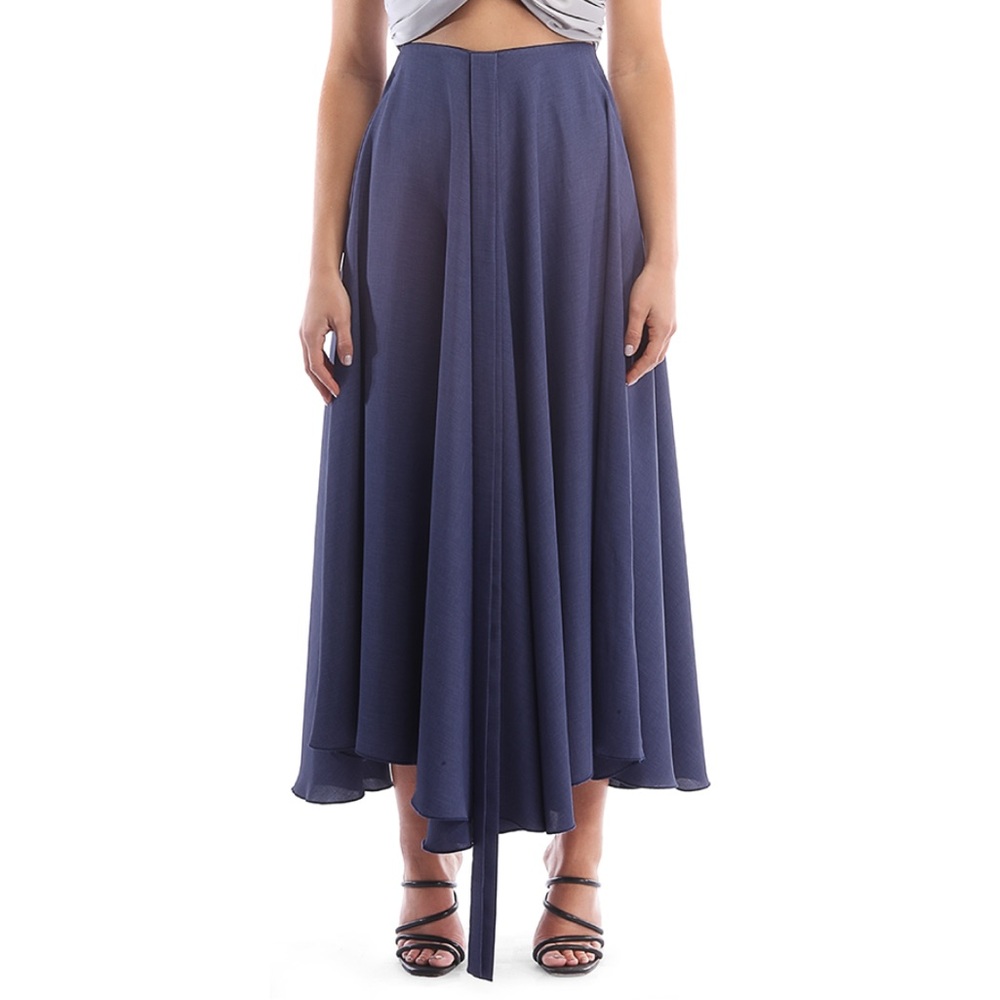Purple draped skirt